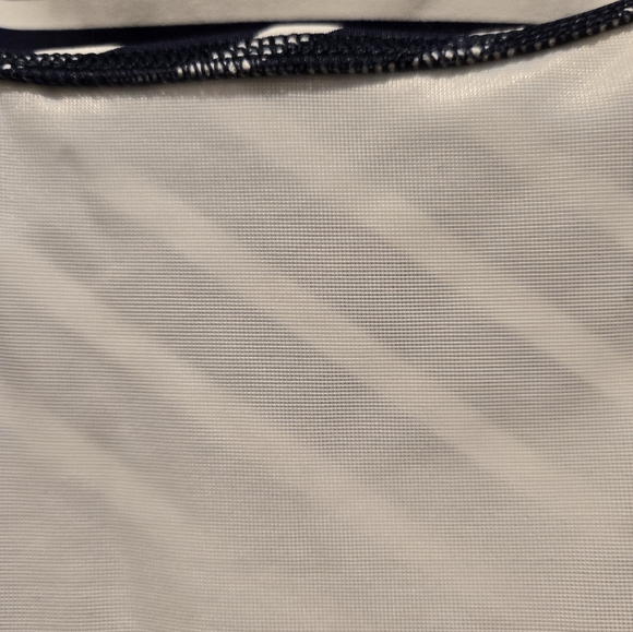 Lands End Striped Navy and White Sleeveless Swim Top - Picture 7 of 7